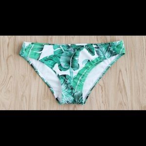 Women's leaf print bikini bottoms